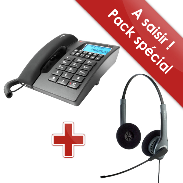 Doro 916i CR + Casque Jabra GN 2000 Micro Duo