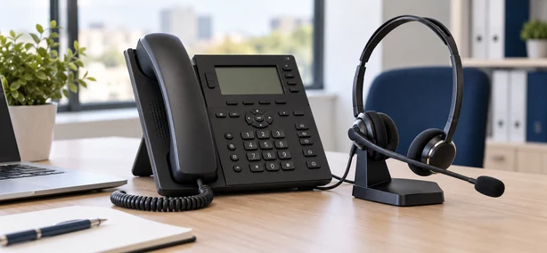 Téléphone fixe avec casque