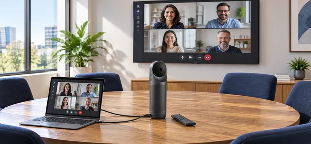 Caméra avec vue à 360° pour visioconférence