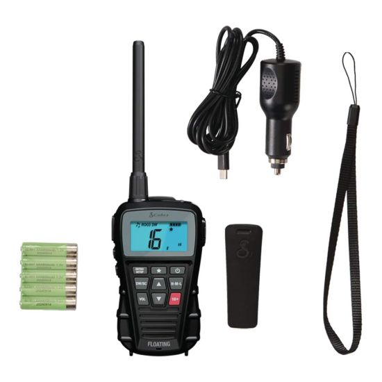Accessoires fournis avec Bluebound 150 VHF Marine 