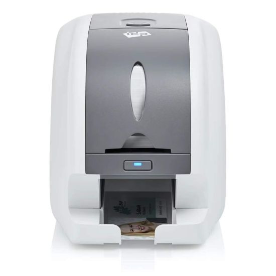 IDP Smart 31 Face, chargeur fermé, imprimante en cours d'impression