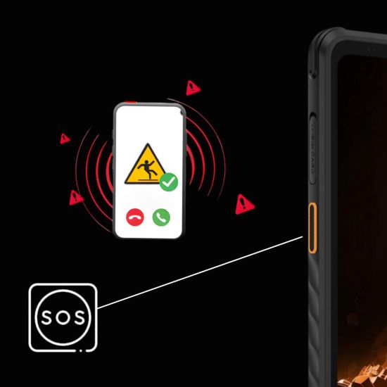Smartphone d'urgence PROHammer iron 6 5g pour assurer la protection du travailleur isolé DUERP