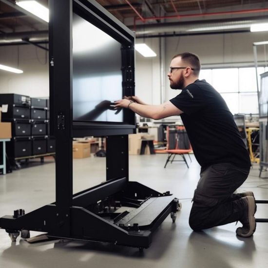 installation d'un écran en entreprise