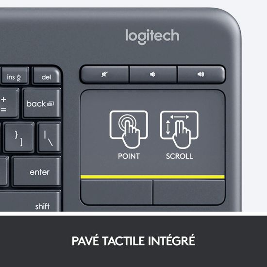 Clavier-souris sans fil pour tableau interactif Logitech K400