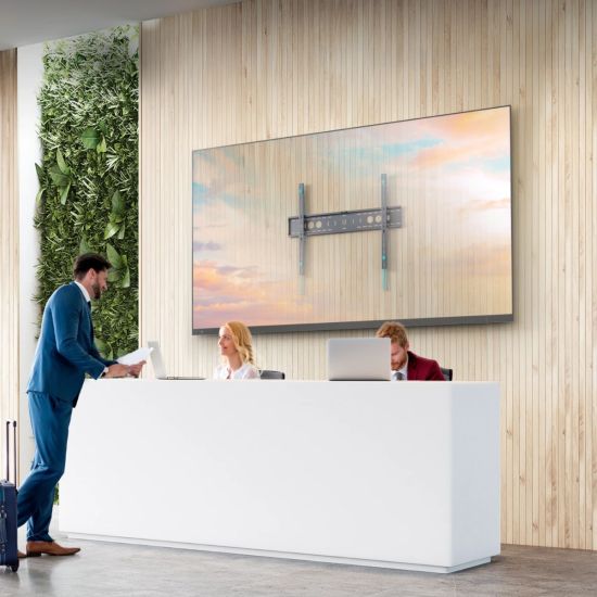 installation support mural fixe dans entreprise