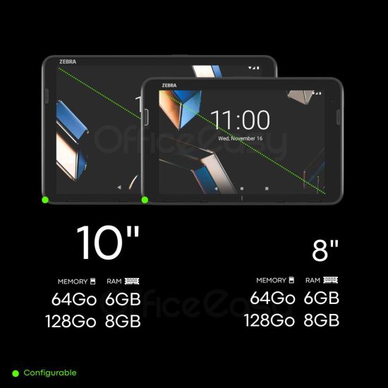 ZEBRA ET401 8 & 10 pouces configurable