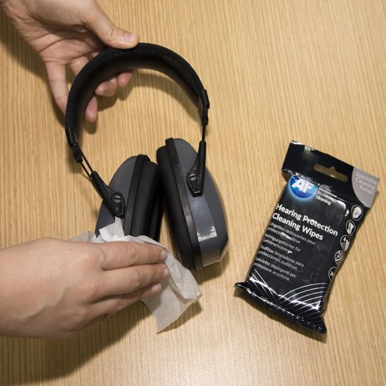 Lingettes nettoyantes pour protections auditives