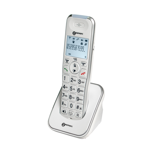 Gmsc525fblk - téléphone filaire sénior