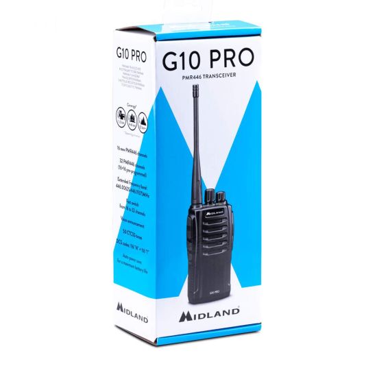Pack de 2 Midland G10 Pro - Talkie walkie sans licence PMR446 -  C1107.04 - boite