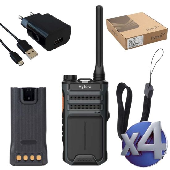 Pack de 4 Hytera AP515LF - Talkies-walkies professionnel sans licence par 4