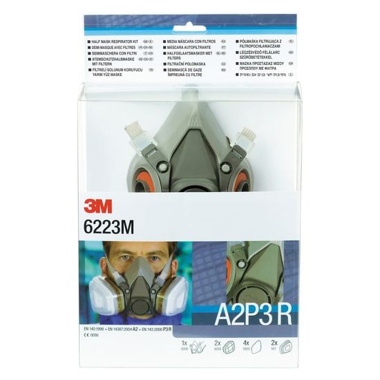 Masque protection pour pulvérisation de peinture 3M™ 6502QL, A2P3, 1 Kit