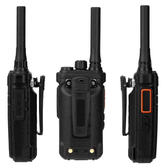 Retevis RB637 2.0 + Oreillette Bluetooth Offerte - talkie walkie bluetooth sans licence - vue 3 faces