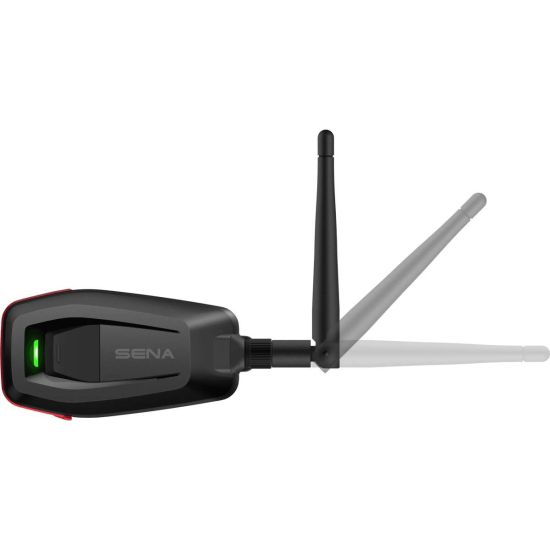 Sena Meshport Rouge - Adaptateur smartphone et tablette Bluetooth pour connecter au réseau Mesh - vue antenne inclinable