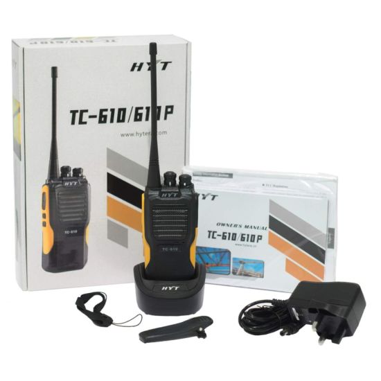 Pack de 2 talkies-walkies Hytera TC610 + 2 oreillettes confort contour d'oreille - unboxing