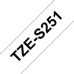 Brother TZE-S251 Tape/24mm black on white f P-Touch TZE