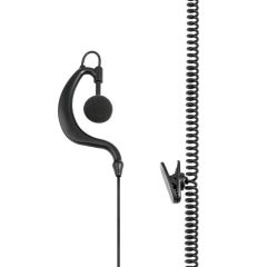 Mono écouteur avec microphone à tige, extra léger, PTT sur le cordon