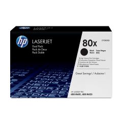 HP 80X pack de 2 cartouches authentiques de toner LaserJet