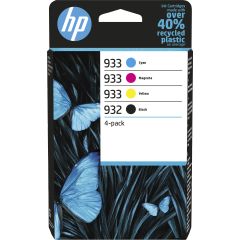 HP 932 Pack de 4 cartouches d'encre noire/HP 933 Pack de 4