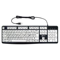 Clavier confort visuel pour PC clavier blanc et lettres noires