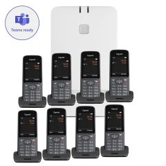 Téléphone sans fil IP SIP : borne DECT N610 IP PRO et 8 combinés S700H qui nécessitent un abonnement IP SIP par combiné