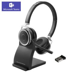 Grandstream GUV3050 Micro casque Bluetooth certifié Microsoft Teams avec base de chargement et dongle USB A