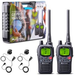 Talkie-walkie MIDLAND G9 PRO noir avec oreillette - Armurerie Pisteurs