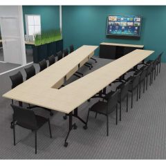 Buronomic Eureka Table de réunion en V - Grande salle de réunion