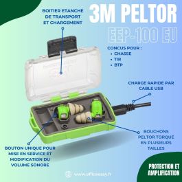 Kit bouchons d'oreille 3M Peltor LEP-100