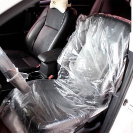 Lot de 100 housses de siège jetables en plastique pour voiture 1,2 kg