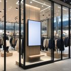 Kit Affichage Dynamique Fixation Murale Portrait - en vitrine