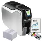 Pack Zebra ZC300 avec imprimante, ruban YMCKO, 200 cartes PVC Blanches et logiciel Card Studio 2.0 - USB version - ZC31-000CQ00EM00