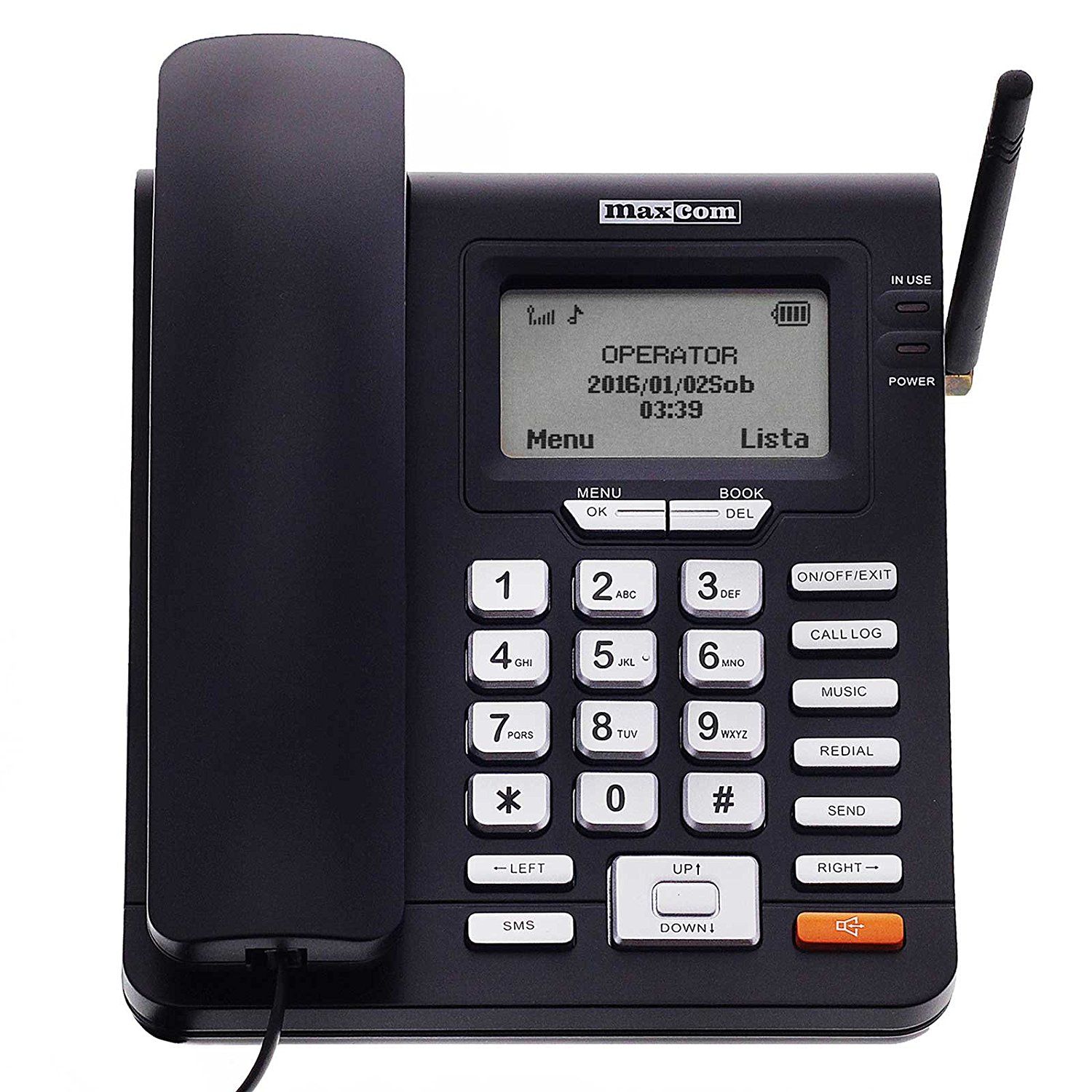 Téléphone fixe filaire de bureau à gros bouton pour personnes