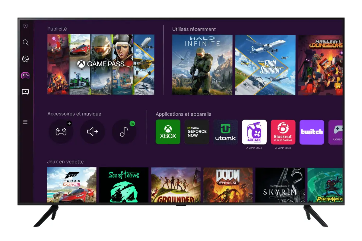 Gaming Hub sur 65CU7025 Samsung