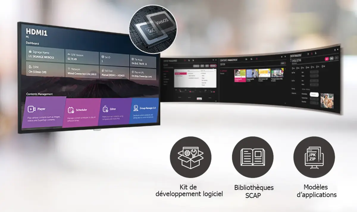 logiciel affichage dynamique LG