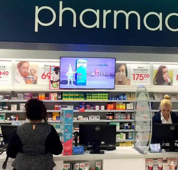 écran d'affichage pour pharmacie