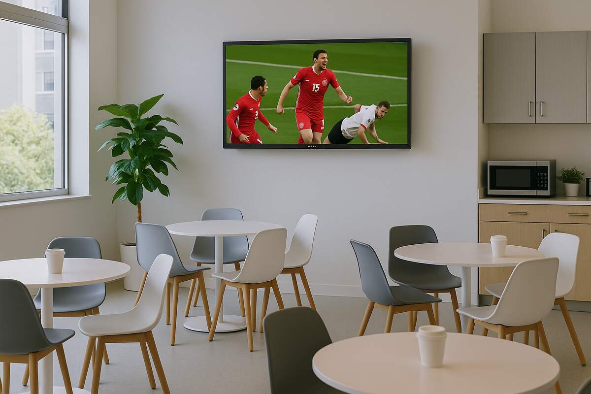 Salle de pause avec Sony FWD-32W8001