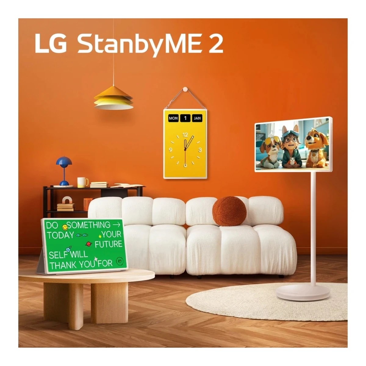 Téléviseur Portable Intelligent 27" Tactile - Android 15, 6 Go RAM, 128 Go, Batterie Intégrée, Roulettes Et Réglable En Hauteur - Pour Maison, Bureau, Extérieur