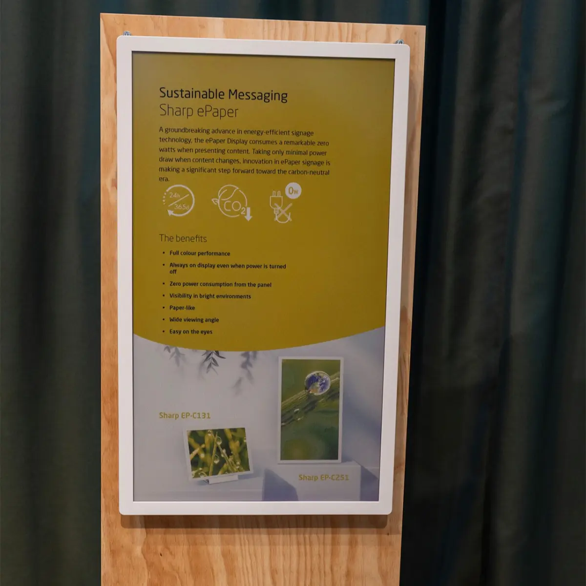 Sharp epaper 25 pouces - affichage dynamique