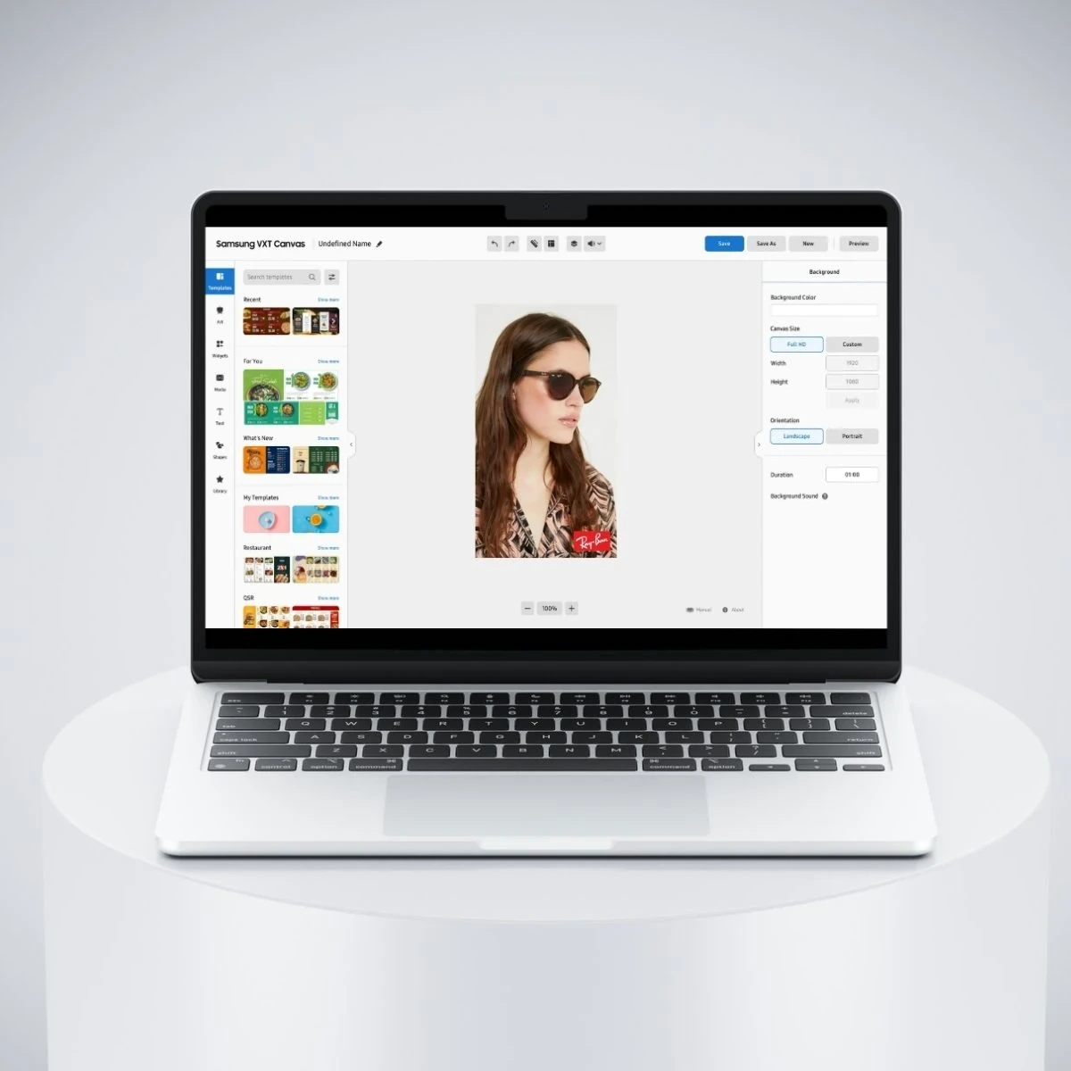 totem affichage dynamique samsung