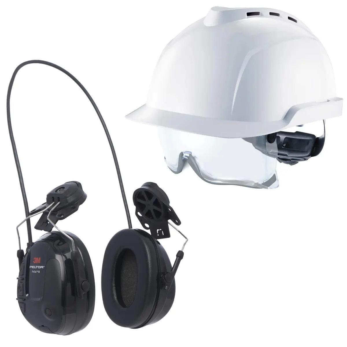 Pack casque de chantier et protection auditive à modulation sonore