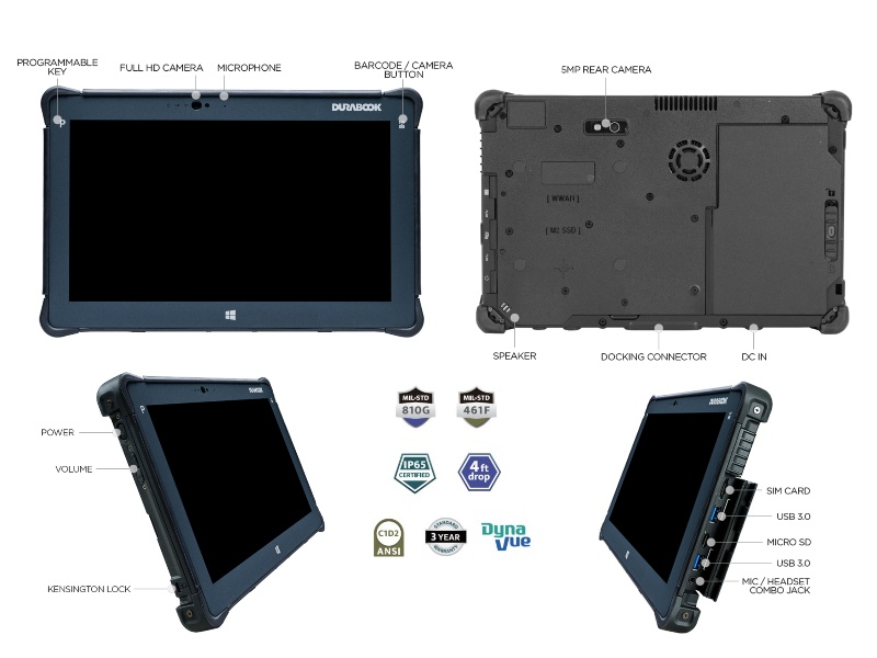Durabook R11 descriptif R11 sous tous les angles