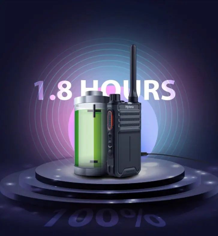 Hytera BP515LF - Talkie walkie sans licence PMR 446, numérique et analogique - batterie puissante