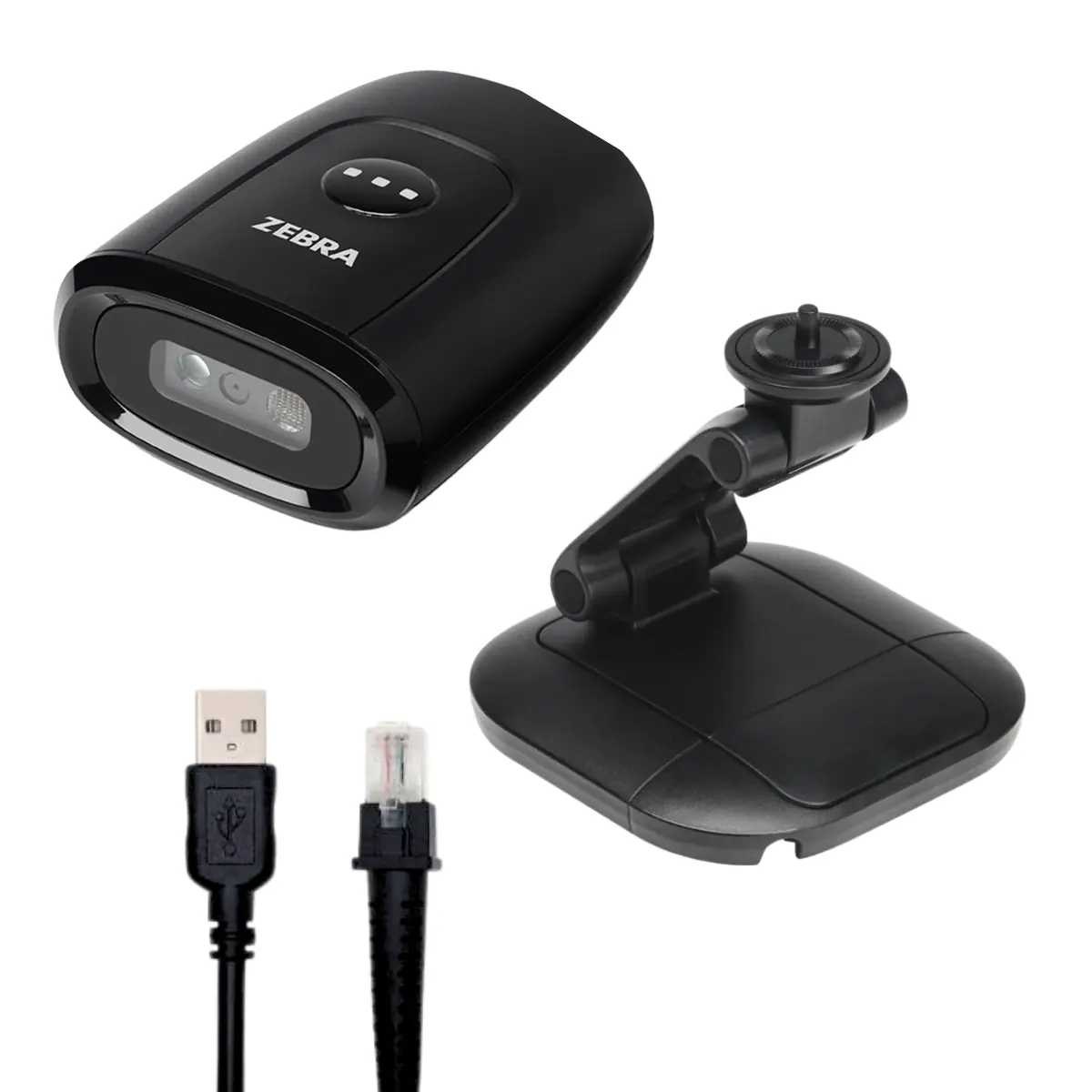 ZEBRA DS55 - Contenu du pack - Pied, USB, lecteur