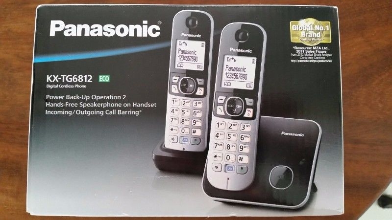 Panasonic KX-TG6812 Téléphone DECT Identification de l'appelant Noir, Argent