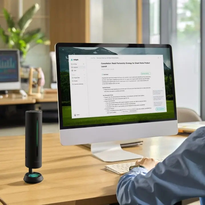IA transcription Insta360 Wave