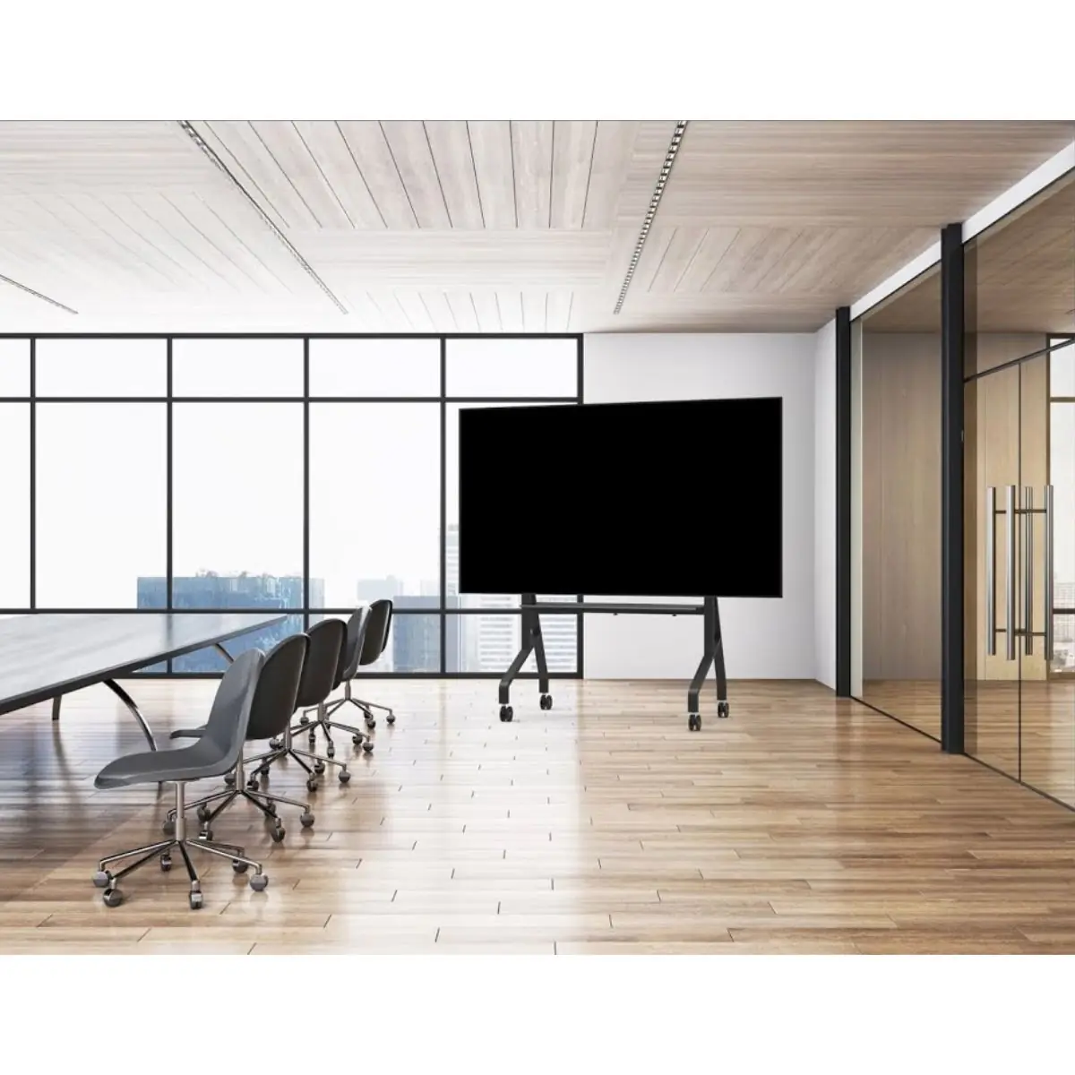 chariot roulant noir