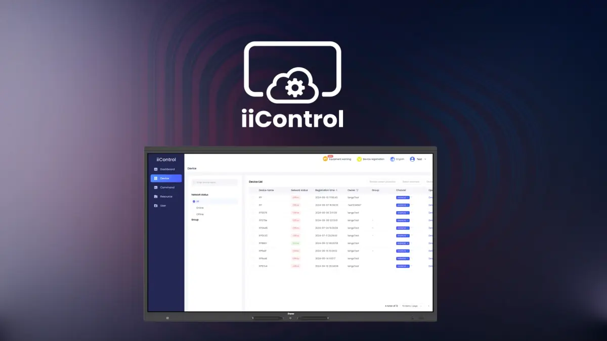 iiClontrol gestion iiyama