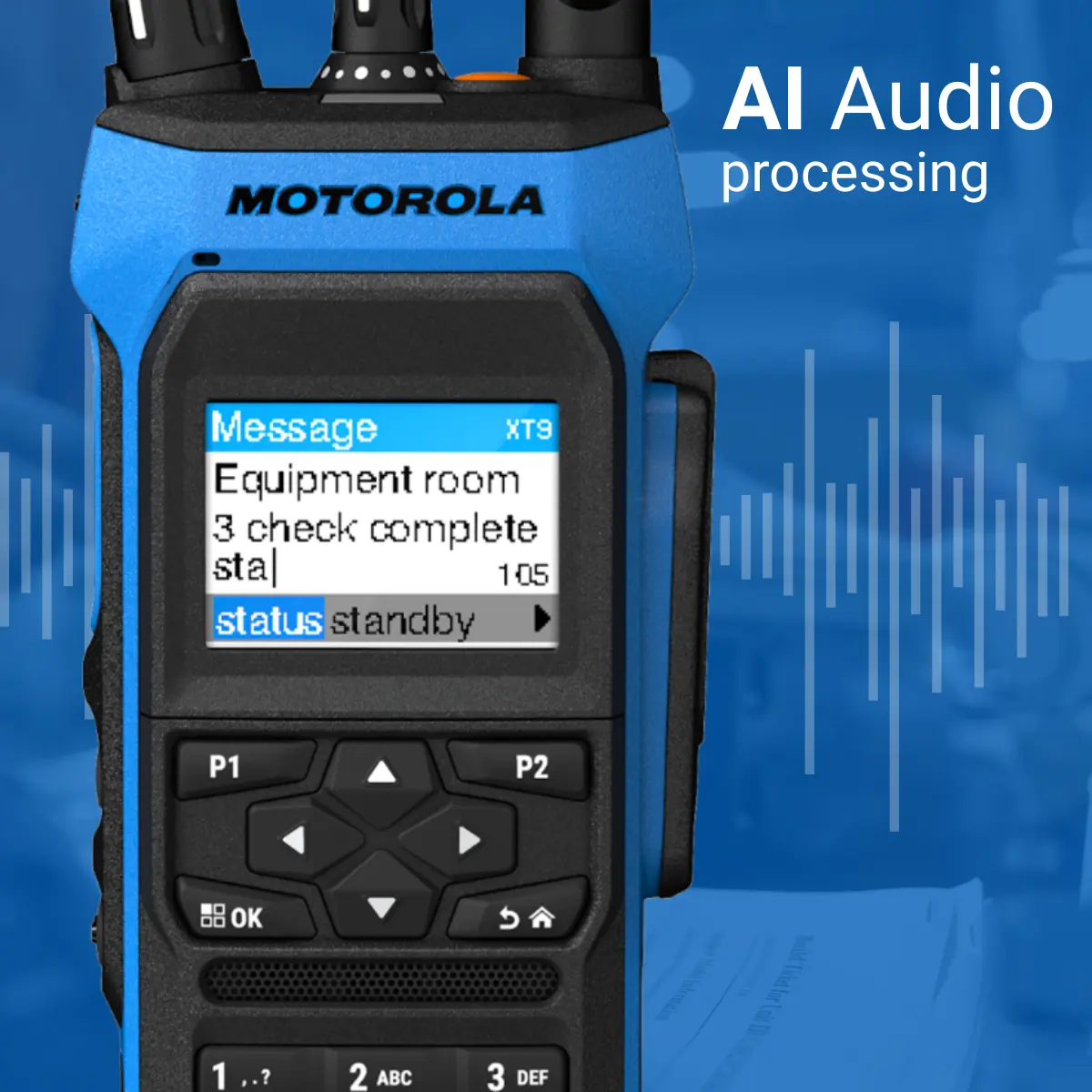 R7 Atex FKP Full Keypad Model, picture with screen, IA Message transcription