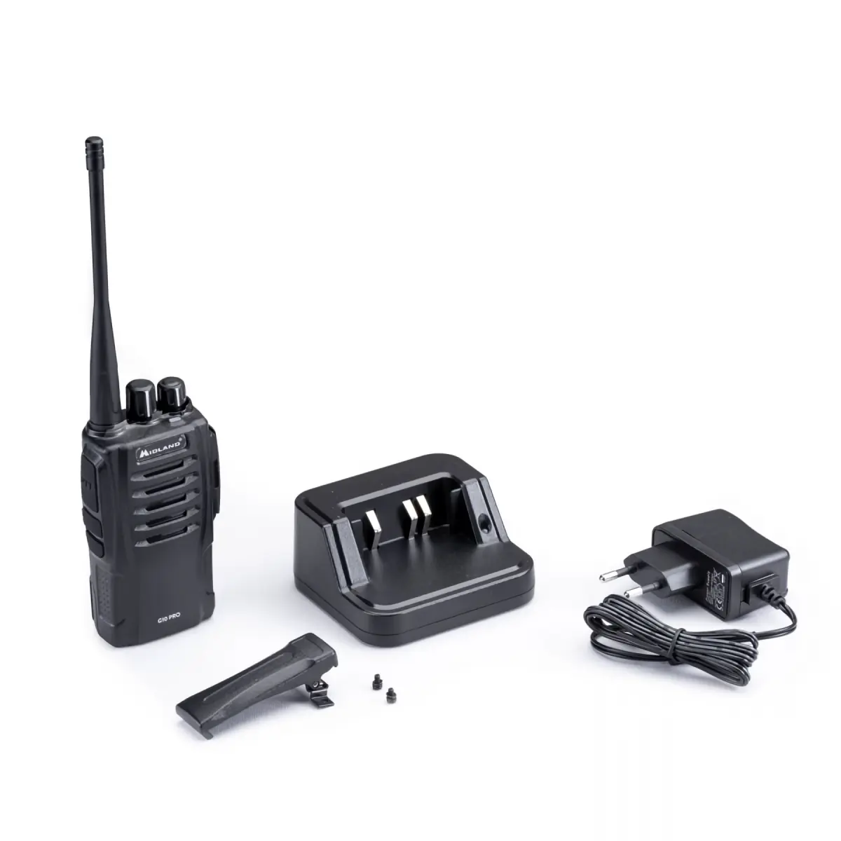 Midland G10 Pro - Talkie walkie sans licence professionnel - C1107.04 - avec ses accessoires