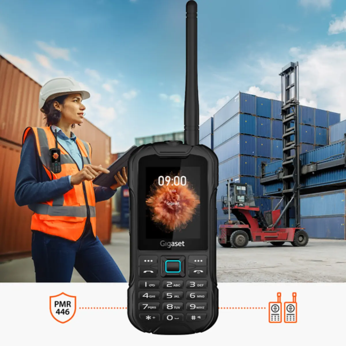 Gigaset GLX8 Active, Talkie Walkie Robuste PMR446 et fonction téléphone 4G
